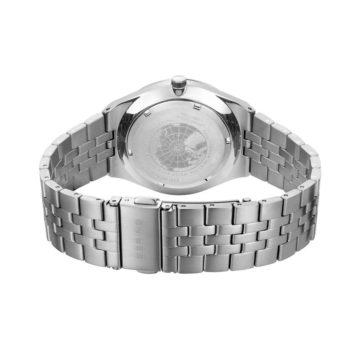Bering Titanium 41mm Limited Edition White Guilloche Quartz Watch 16141-704 - Michael Jones Jeweller