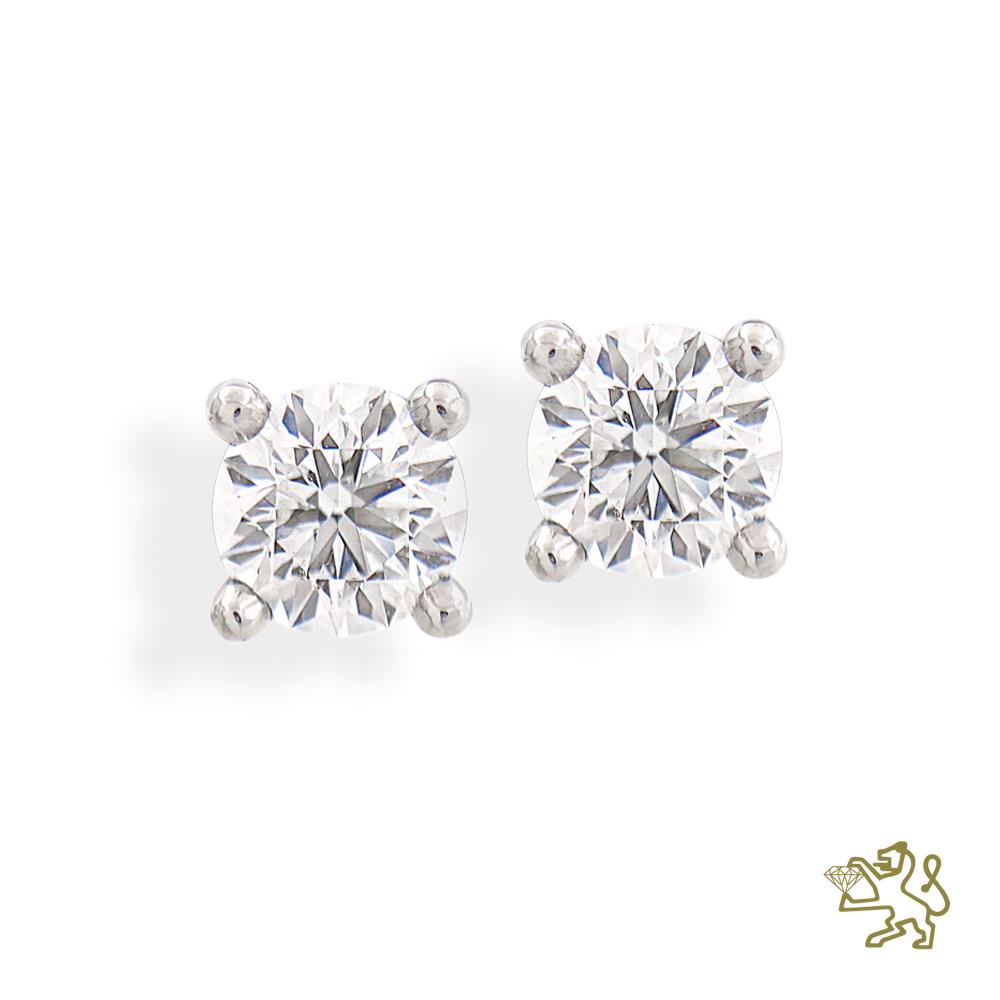 Open Tulip PL 0.40ct E VS2 Diamond Platinum Earrings - Michael Jones Jeweller
