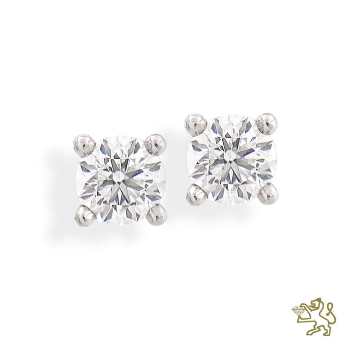 Open Tulip 0.80ct E VS2 Diamond Platinum Earrings