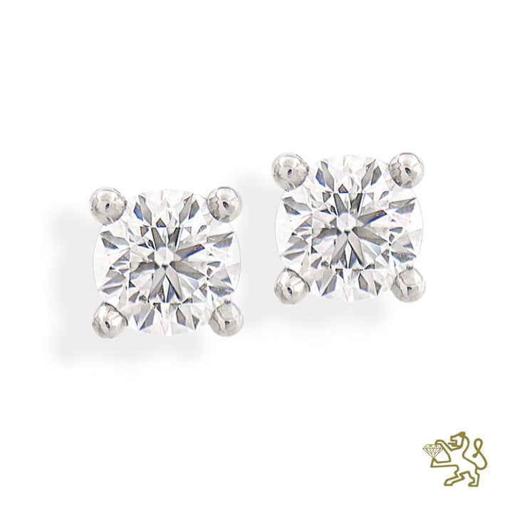 Open Tulip PL 1.43ct E SI2 Diamond Platinum Earrings - Michael Jones Jeweller