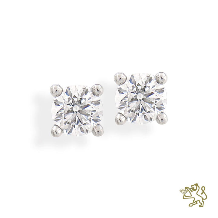 Open Tulip PL 0.50ct Diamond Platinum Earrings - Michael Jones Jeweller