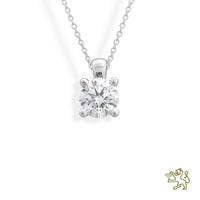 Open Tulip 0.30ct E SI1 Diamond 18ct White Gold Pendant