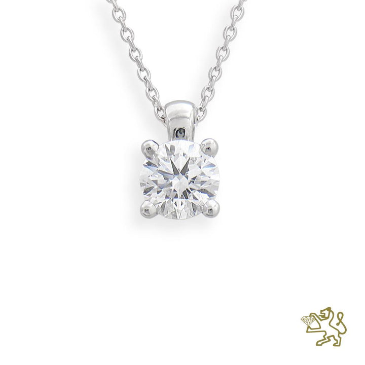 Open Tulip PL 0.50ct F SI1 Diamond Platinum Pendant - Michael Jones Jeweller