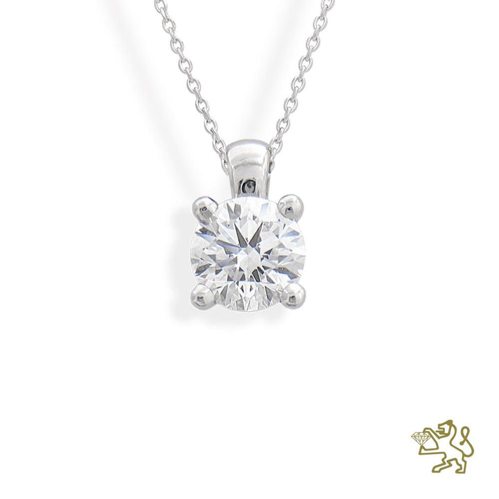 Open Tulip PL 0.60ct F SI1 Diamond Platinum Pendant