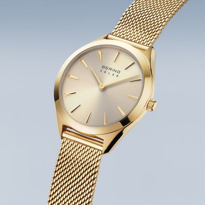 Bering Golden Sunray Solar Watch 17331-333