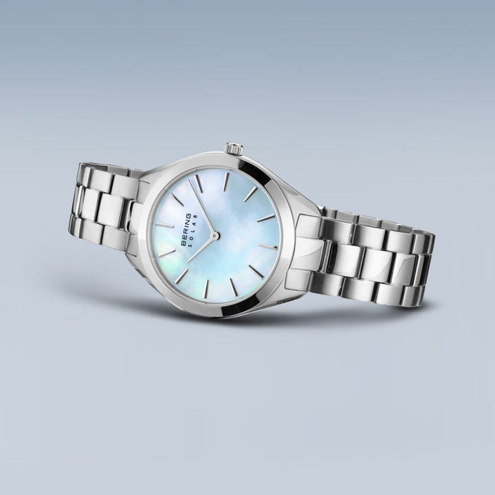 Bering Slim Blue Mother of Pearl Solar Watch 17331-707