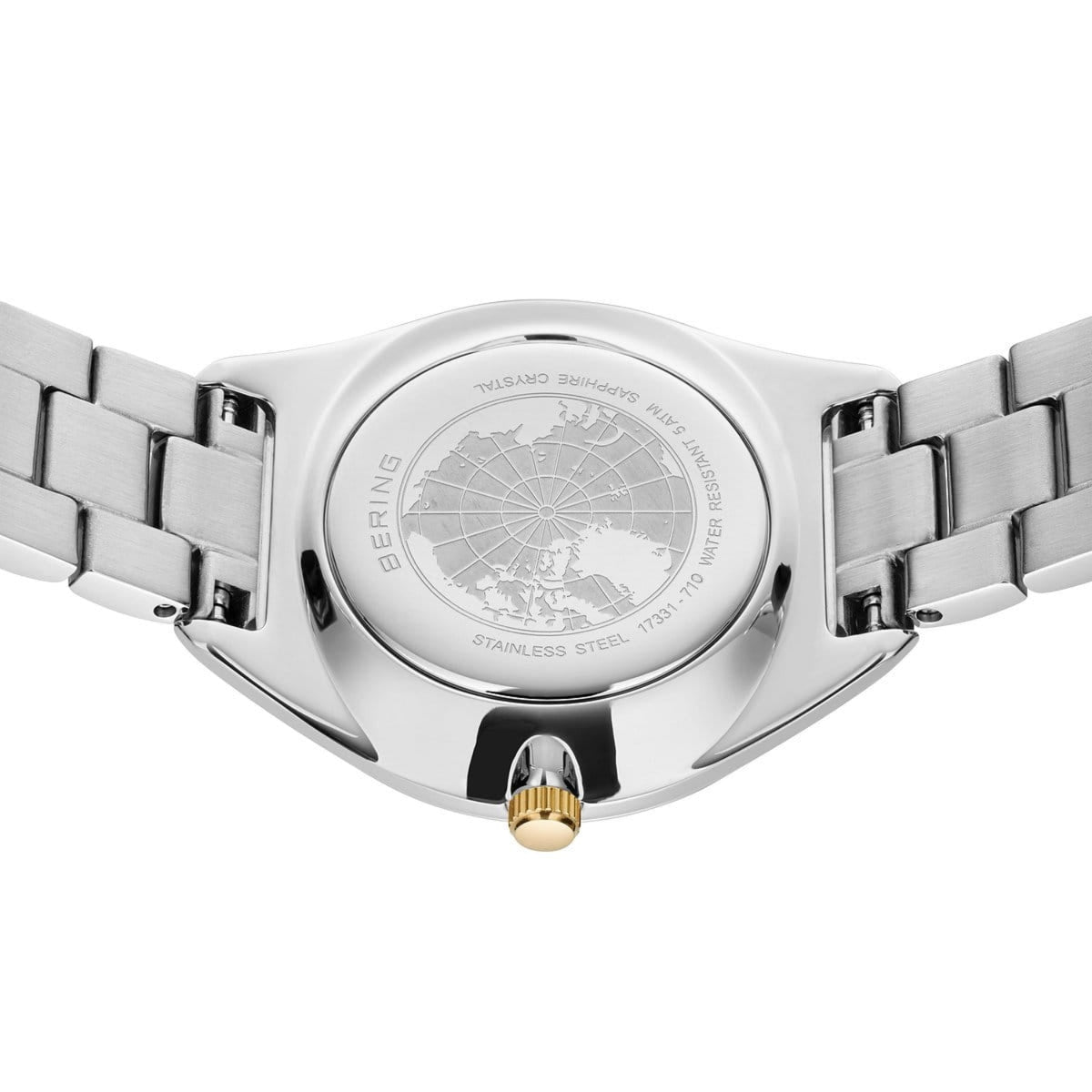 Bering Slim Mother Of Pearl Yellow PVD Solar Watch 17331-710 - Michael Jones Jeweller