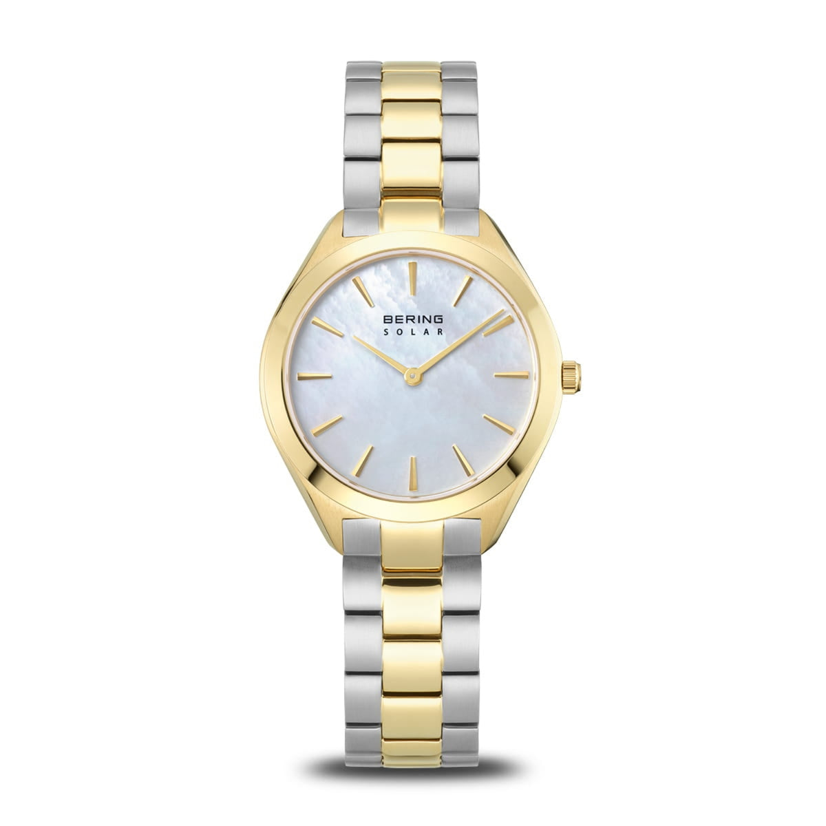 Bering Slim Mother Of Pearl Yellow PVD Solar Watch 17331-710 - Michael Jones Jeweller