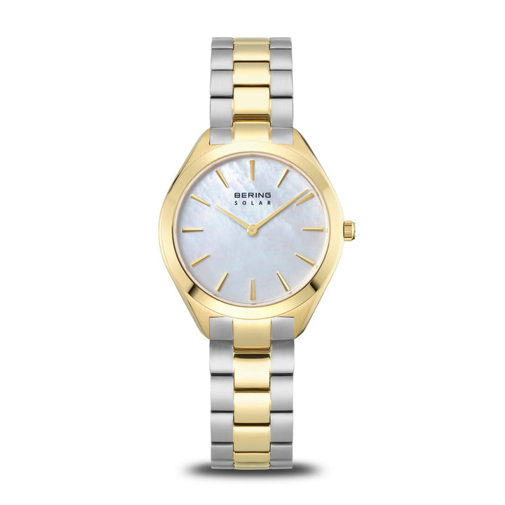 Bering Slim Mother Of Pearl Yellow PVD Solar Watch 17331-710