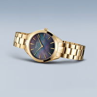 Bering Slim Black Mother of Pearl Solar Watch 17331-732