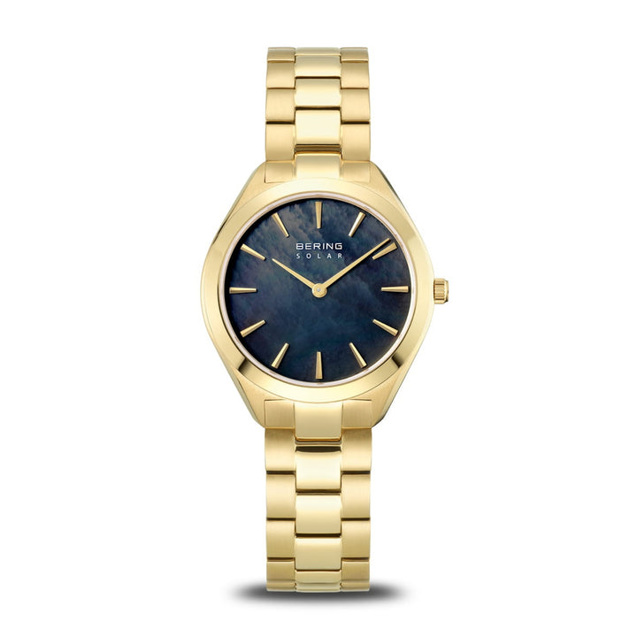 Bering Slim Black Mother of Pearl Solar Watch 17331-732