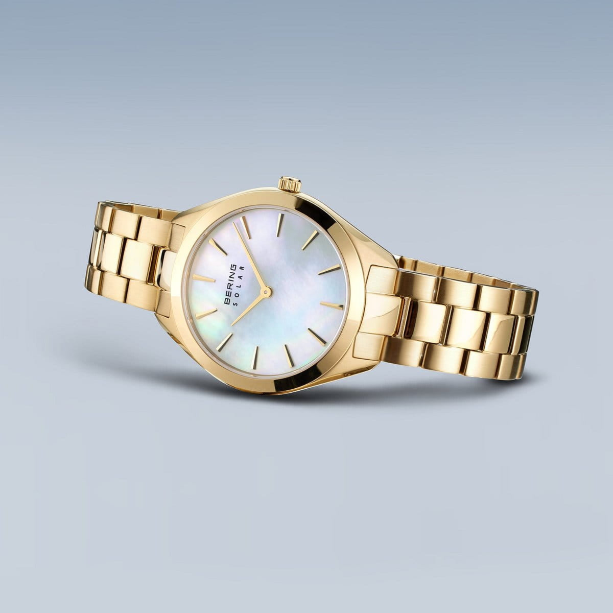 Bering Slim Mother of Pearl Solar Watch 17331-734 - Michael Jones Jeweller