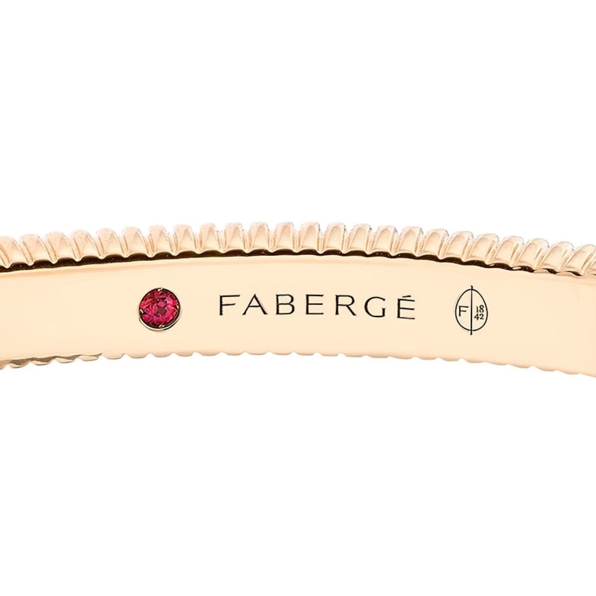 Fabergé Love By Fabergé Fluted Bracelet 18ct Rose Gold Rainbow Multicoloured Gemstone - Michael Jones Jeweller