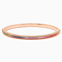 Fabergé Love By Fabergé Rose Gold Rainbow Multicoloured Gemstone Fluted Bracelet