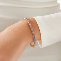 Fabergé Love By Fabergé Rose Gold Rainbow Multicoloured Gemstone Fluted Bracelet