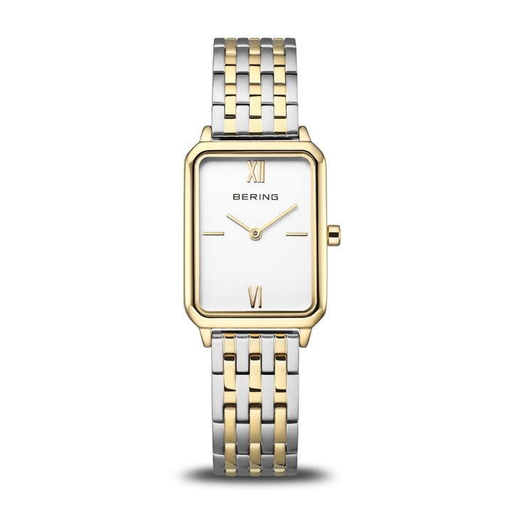 Bering Classic Rectangular Gold Plated Quartz Watch 17423-714