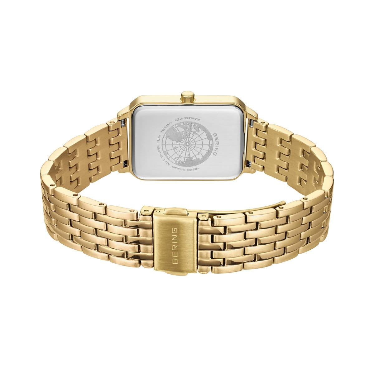 Bering Rectangular Yellow PVD Quartz Watch 17423-734 - Michael Jones Jeweller