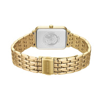 Bering Rectangular Yellow PVD Quartz Watch 17423-734