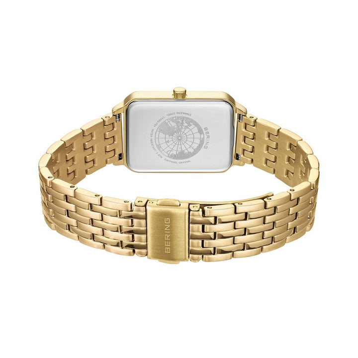 Bering Rectangular Yellow PVD Quartz Watch 17423-734