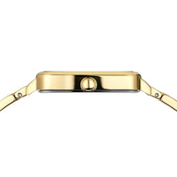 Bering Rectangular Yellow PVD Quartz Watch 17423-734