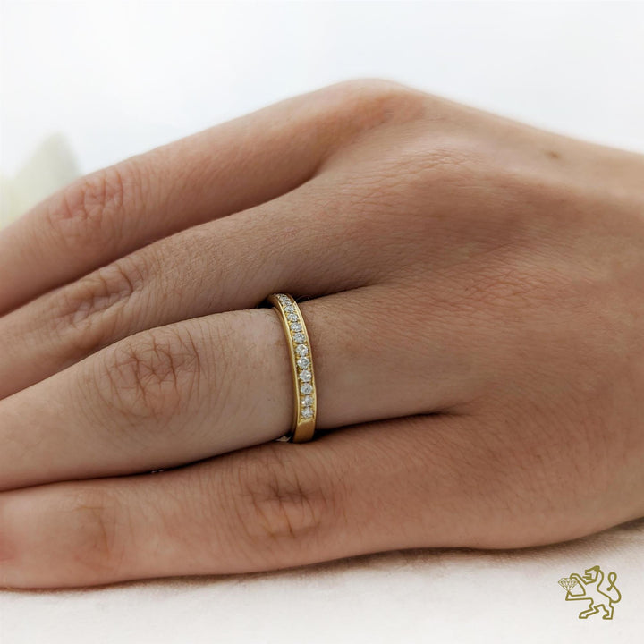 Memoire Classic Bridal 0.24ct Diamond Yellow Gold Ring