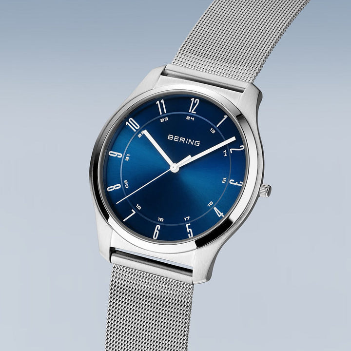 Bering Ultra Slim Polished/Brushed Silver Quartz Watch 18340-307 - Michael Jones Jeweller