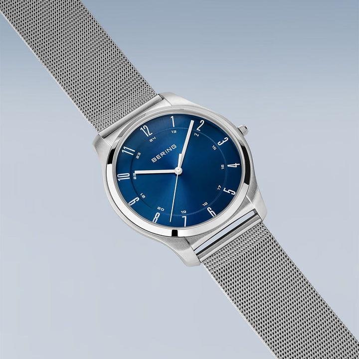 Bering Ultra Slim Polished/Brushed Silver Quartz Watch 18340-307 - Michael Jones Jeweller