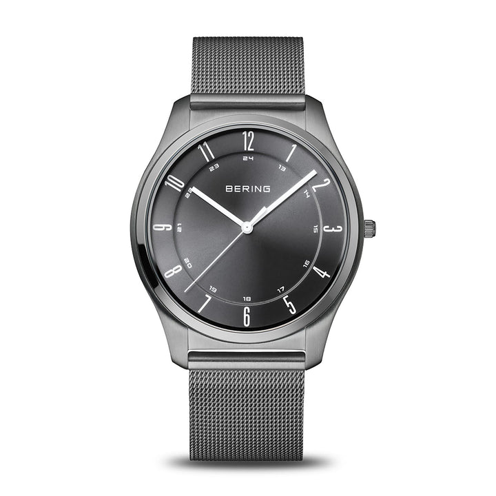 Bering Ultra Slim Polished/Brushed Grey Quartz Watch 18340-377 - Michael Jones Jeweller
