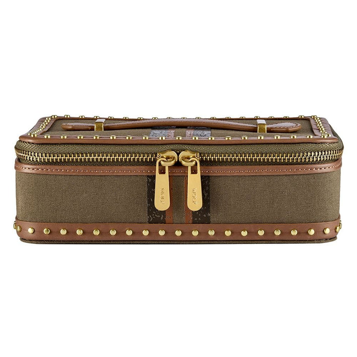 WOLF Ida 190th Anniversary Khaki Zip Jewellery Case - ONLINE EXCLUSIVE