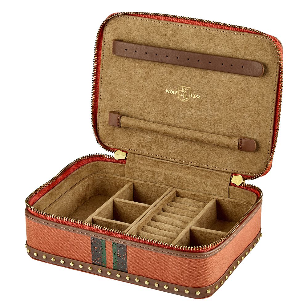 WOLF Ida 190th Anniversary Orange Zip Jewellery Case - ONLINE EXCLUSIVE - Michael Jones Jeweller