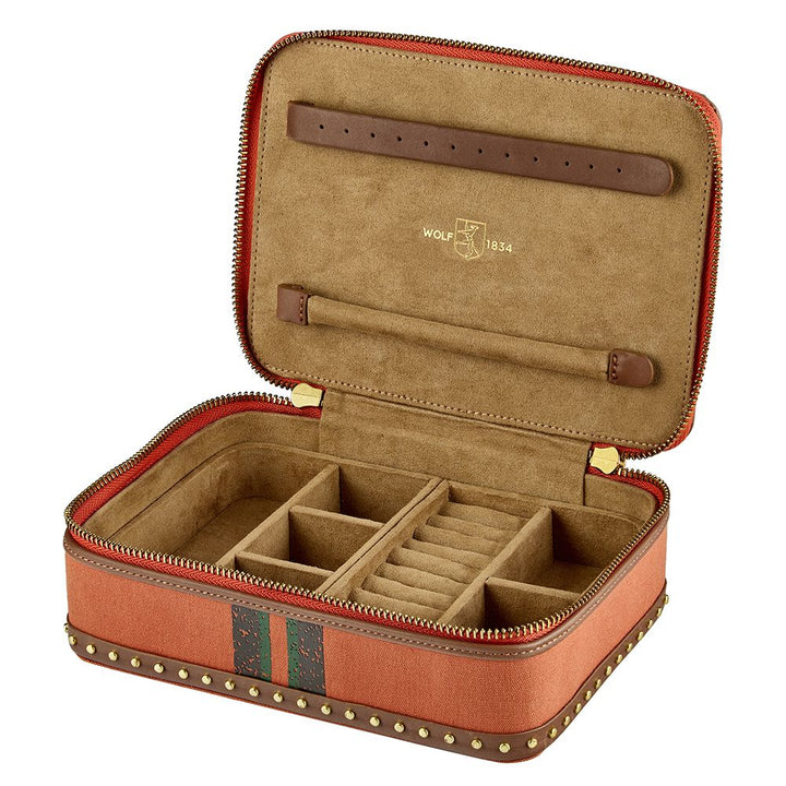 WOLF Ida 190th Anniversary Orange Zip Jewellery Case - ONLINE EXCLUSIVE