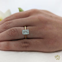 Lab Grown Radiant Solitaire 1.50ct E VVS2 LG Diamond Yellow Gold/Platinum Ring - Michael Jones Jeweller
