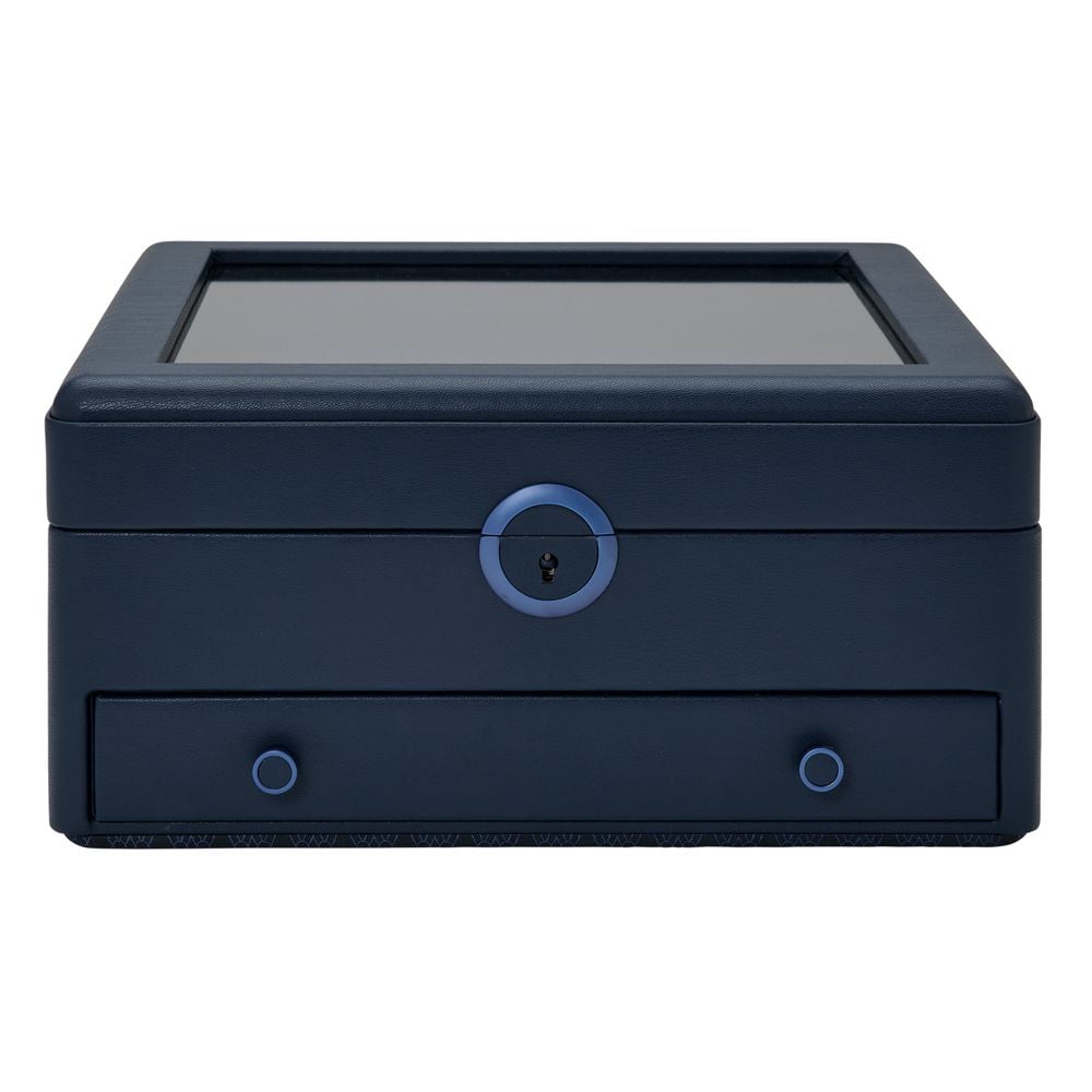 WOLF Earth Watch Stand Box Midnight Blue - ONLINE EXCLUSIVE - Michael Jones Jeweller