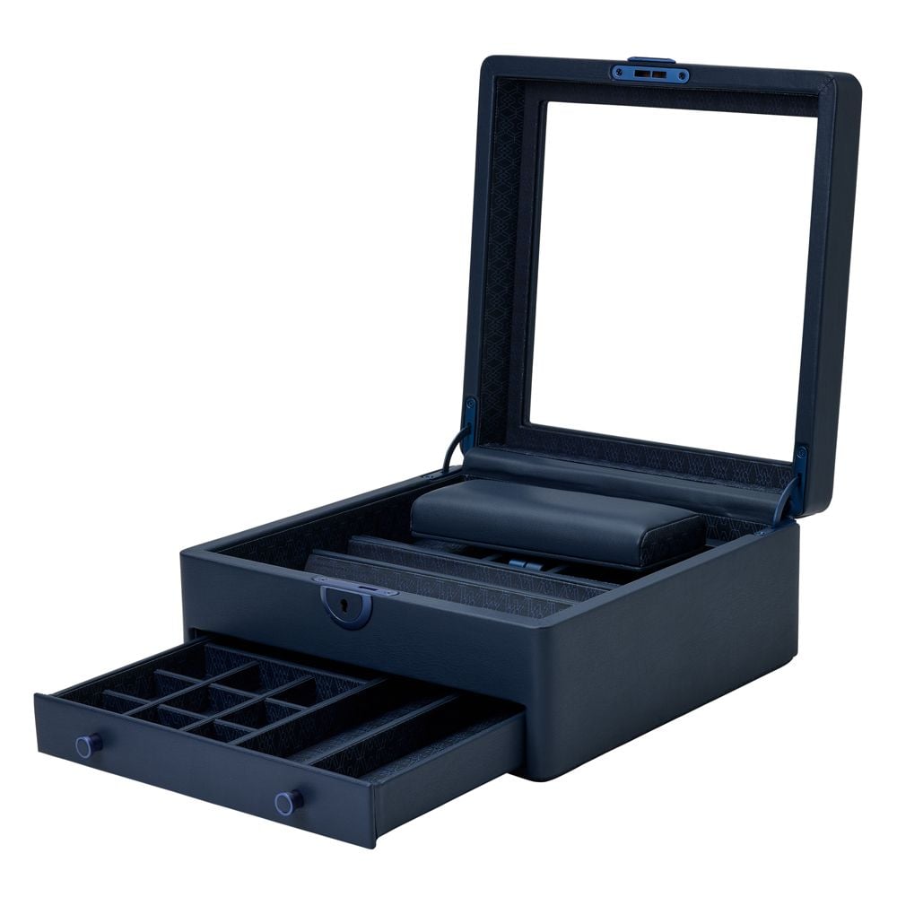 WOLF Earth Watch Stand Box Midnight Blue - ONLINE EXCLUSIVE - Michael Jones Jeweller