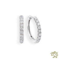 Skye Hoop 0.38ct Diamond Platinum Earrings - Michael Jones Jeweller