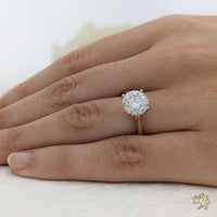 Classic Solitaire 3.01ct E VS1 Laboratory Grown Diamond Yellow Gold/Platinum Ring - Michael Jones Jeweller