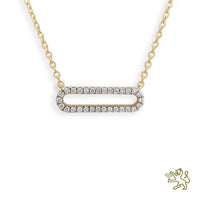 Love links 0.28ct Diamond Yellow Gold Pendant - Michael Jones Jeweller