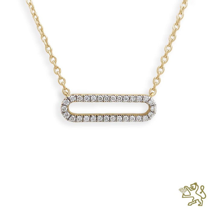 Love links 0.28ct Diamond Yellow Gold Pendant - Michael Jones Jeweller