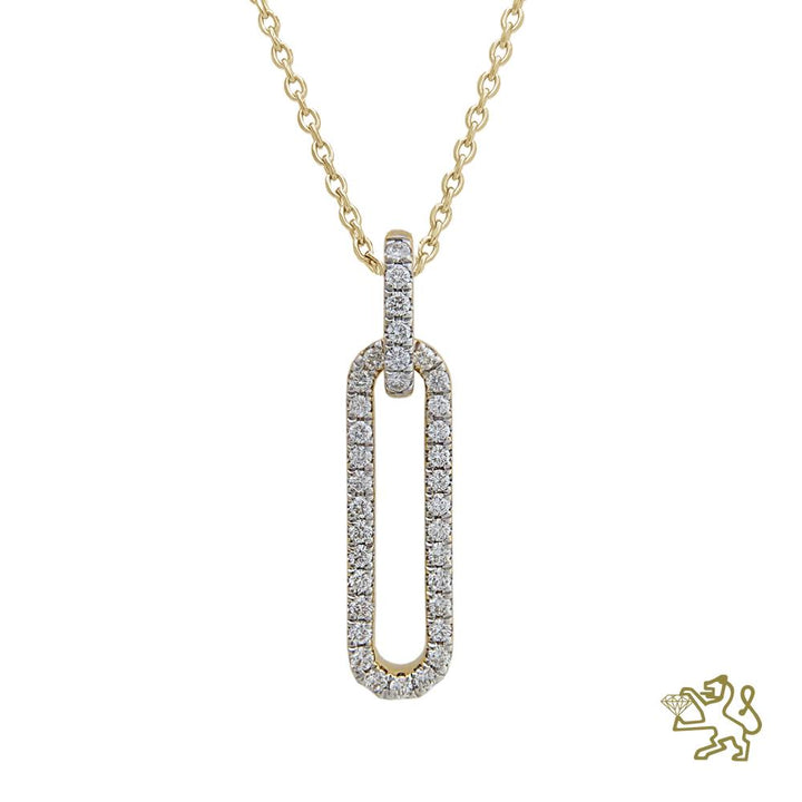 Love Links 0.37ct Diamond Yellow Gold Pendant - Michael Jones Jeweller