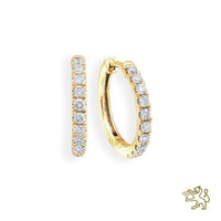 Skye Hoop 0.22ct Diamond Yellow Gold Earrings - Michael Jones Jeweller