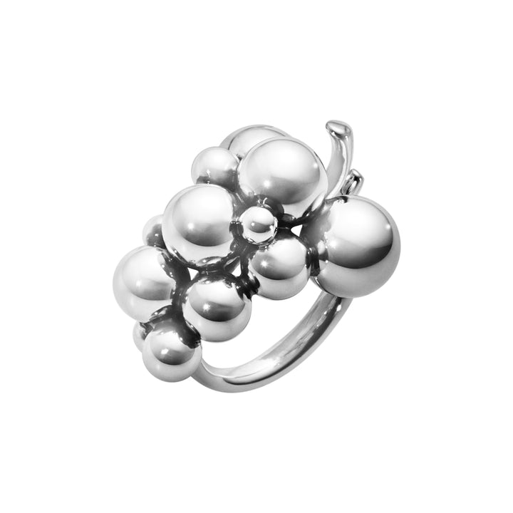 Georg Jensen MOONLIGHT GRAPES Sterling Silver Ring Size 53 (M½)