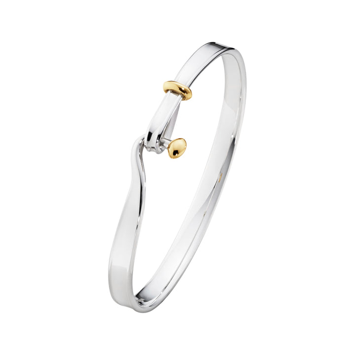 Georg Jensen Torun Sterling Silver and 18ct Yellow Gold Bangle