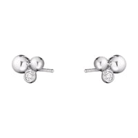 Georg Jensen MOONLIGHT GRAPES Diamond Sterling Silver Earrings - Michael Jones Jeweller
