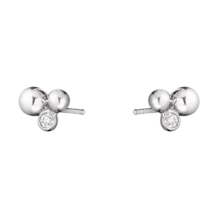 Georg Jensen MOONLIGHT GRAPES Diamond Sterling Silver Earrings - Michael Jones Jeweller