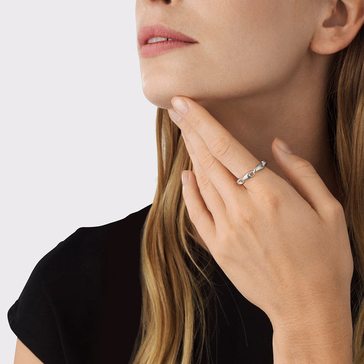 Georg Jensen REFLECT Sterling Silver Small Ring Size 56 (O½) - Michael Jones Jeweller