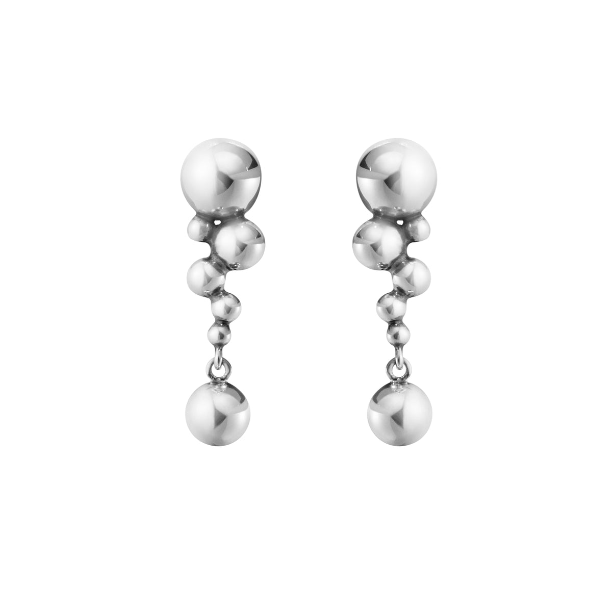 Georg Jensen MOONLIGHT GRAPES Sterling Silver Drop Earrings - Michael Jones Jeweller