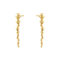 Georg Jensen MOONLIGHT GRAPES 18ct Yellow Gold Long Drop Earrings - Michael Jones Jeweller