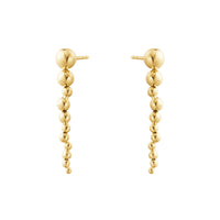 Georg Jensen MOONLIGHT GRAPES 18ct Yellow Gold Long Drop Earrings - Michael Jones Jeweller