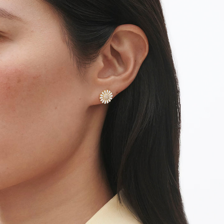 Georg Jensen DAISY 18ct Yellow Gold Plated Sterling Silver Stud Earrings