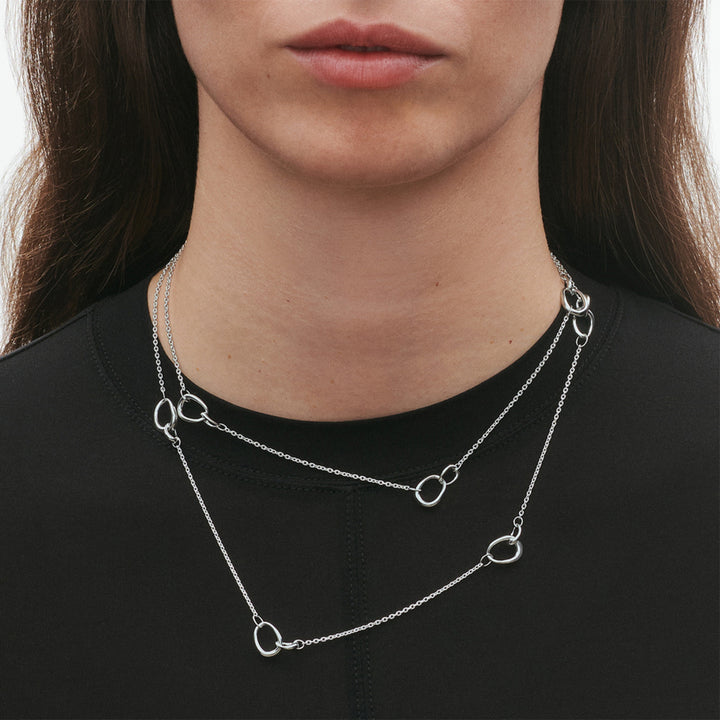 Georg Jensen OFFSPRING Sterling Silver Sautoir 90cm Necklace